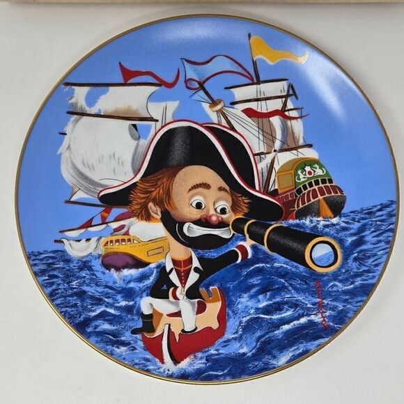 RED SKELTON COLLECTION COLLECTOR PLATE CAPTAIN FREDDIE 1982 6893/15000 IN BOX - Picture 3 of 4